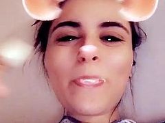 Young Turkish girl sucks her ice cream in her bed