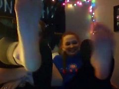 Teen girls feet JOI