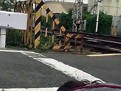 JAPANESE Exhibitionist RAILROAD CROSSING 1