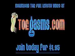 Young and handsome Tommy solo masturbates while showing his feet