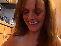 Hot amateur Milf gets fucked in her kitchen