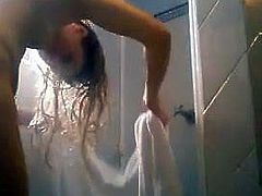 Hot Blonde after Shower-Spy Cam Clip