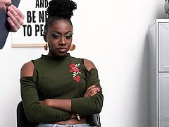Ebony Teen Has Interracial Sex With Security Guard