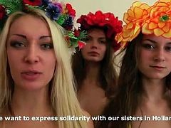 FEMEN topless solidarity message