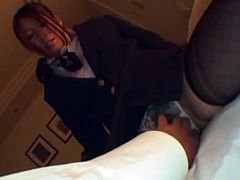 Japanese flight assistant wild sex in hotel room