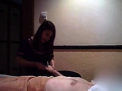 Asian Massage Therapist Gives Massage And BJ