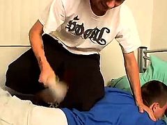 Cute boy spanking gay Peachy Butt Gets Spanked