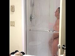 wife masturbates in shower