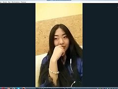 Asian girl shows off her body and Masturbates for money
