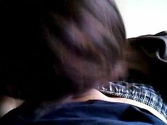 Amateur Chubby Pierced Emo Girl Sucking Cock and Swallowing