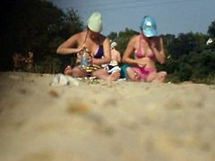 Girls on beach 64