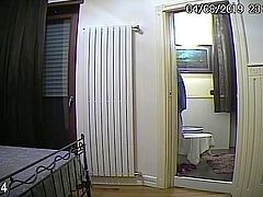 ip cam young girl - from bedroom before and atfer shower