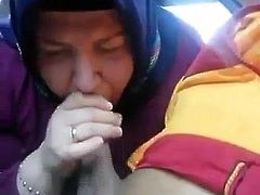 Turkish Slut Wife Public Car Blowjob