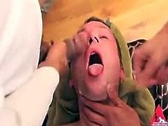 BLACK  PISSING IN MOUTH