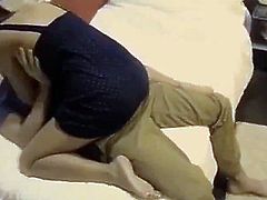 Hot Wife Shows Hubby How He Should Fuck