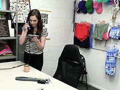 Banging slutty nympho thief on the office desk