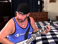 Stepdad's Electric Guitar Lesson Gone Wrong