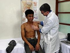 Mature gay doc fucks Asian enema twink