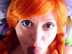 Hot egirl takes a dick in her mouth