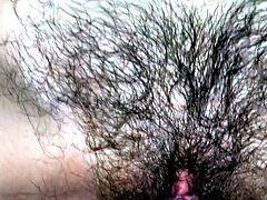Fingering Her Hairy Pussy Until She Squirts and Cums Hard