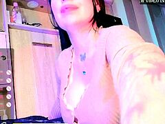 Stacked brunette goes solo toys and masturbation