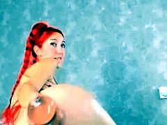 Skinny Redhead Chooses To Fuck Her Ass With A Cock Toy
