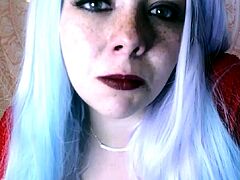 Horny big boobed fat chubby busty blonde