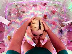 Hot blonde teentiny pussy taking big horny cock