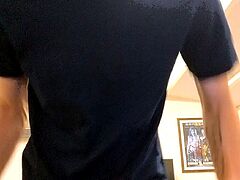 Hot solo twink jerking big cock