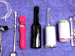 Japanese cervix fucking bottle and drinking of inside uterus