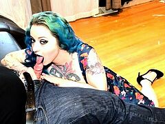 Big assed busty tit fuck and blowjob from curvy stunner