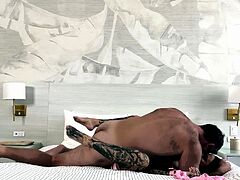 POV blowjob footjob handjob with Karla Kush eating cum