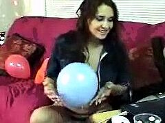 Busty brunette solo masturbation