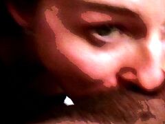 Hard anal and blowjob with a brunette