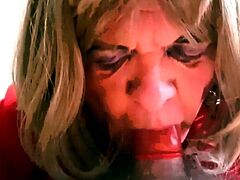 He covers my face and tits with his cum