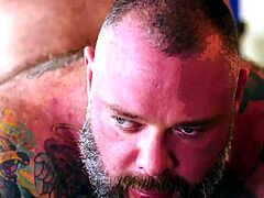 BEARFILMS Tattooed Kurt Jacobs Rides Rex Blue Raw Cock