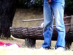 Public Wank Young Gay Man Strips and Masturbates Outdoors