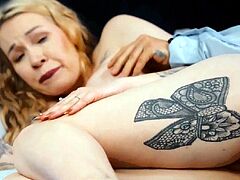 Busty Blonde in Pink Lingerie Gets Fucked by Mistake in Bed